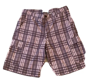 Mens plaid cargo shorts shades of grey - Picture 1 of 5