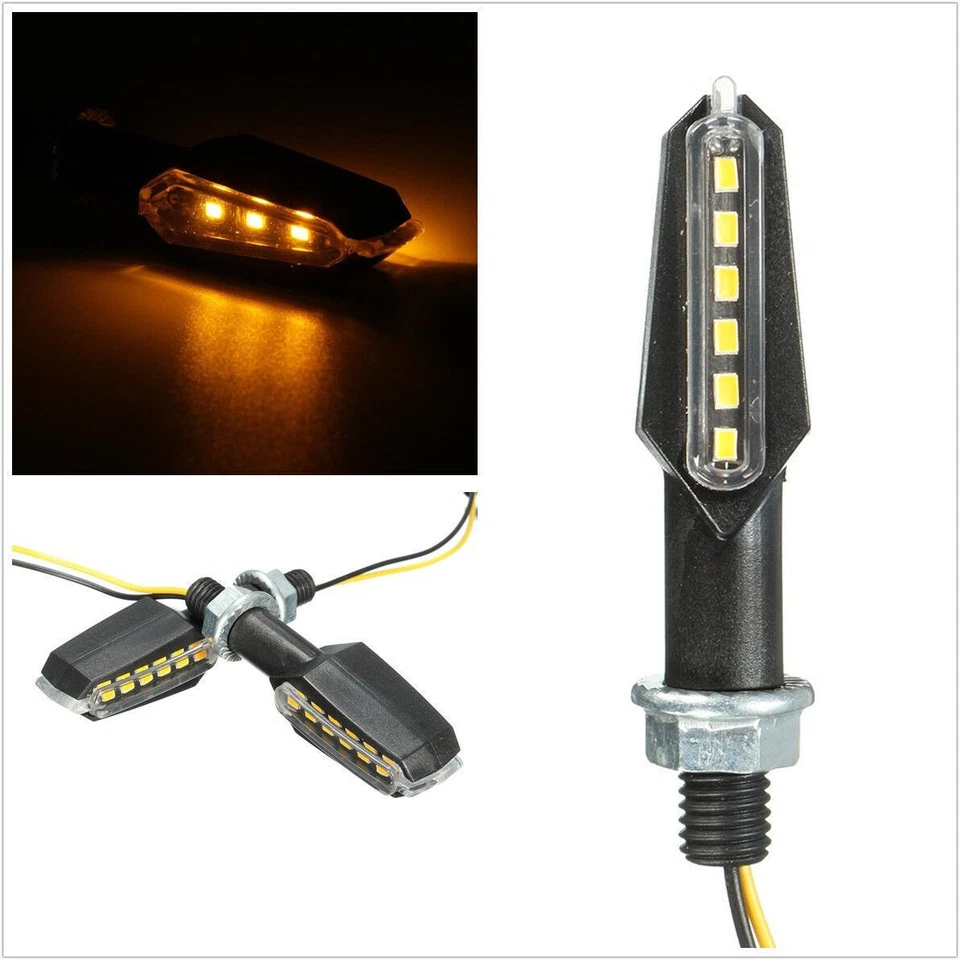1 Pair Motorcycles Motocross Scooters Turn Signal Corner Light 9 LEDs Decoration — 第 1/4 张图片