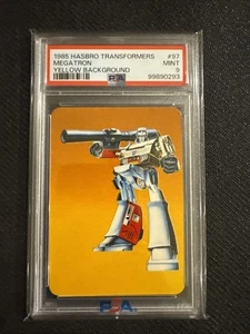 1985 Hasbro Transformers Megatron Yellow Background PSA 9 - Picture 1 of 2
