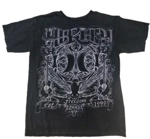 Y2k Hurley Spell Out Graphic Black Men’s Size Medium TShirt Skate Surf Grunge - Picture 1 of 8