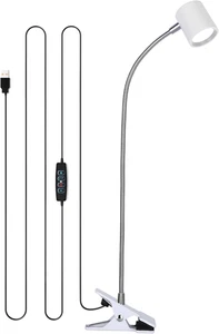 Dott Arts Schreibtischlampe, USB Klemmleuchte mit 3 Farbmodi, LED 10 Stufen Helligkeit - Bild 1 von 12