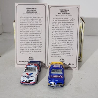 Matchbox Nascar 1995 Mark Martin #6 Brett Bodine #11 Die Cast Winston Cup - Image 1 of 4