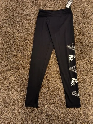 Adidas Big Girls Mid Rise Full Length Leggings Size Medium (10-12) NWT - Image 1 of 4