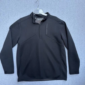 Under Armour Pullover Herren 2XL schwarz ColdGear 1/4 Zip Golf gerippte Ärmel warm - Bild 1 von 11