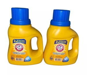 2x ARM & HAMMER Great Clean Fresh Scent Powerfully Liquid Laundry Detergent 28oz - Picture 1 of 1