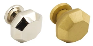 Solid Brass Cabinet Knob , 37 x 37 mm, Hafele Burbridge - Picture 1 of 5