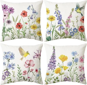 Federe Cuscini Divano 45X45,Fodere Cuscini 45X45, Set Di 4 Cuscini per Divano Qu - Foto 1 di 12