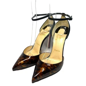 Christian Louboutin Zapatos con Correa de Caparazón de Tortuga Gamuza Talla 37 Usados - Imagen 1 de 14