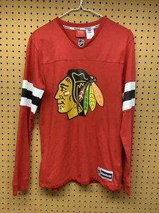 Chicago Blackhawks Reebok Faceoff Collection LS T Shirt Jersey Youth XL (18) - Picture 1 of 7