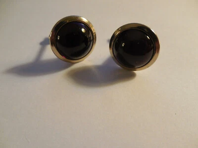 Vintage ruby red glass dome  cufflinks - Image 1 of 3