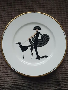 Erte Teller RAR Symphonie in schwarz Vintage 1988 groß 12,5" Art Deco - Bild 1 von 10
