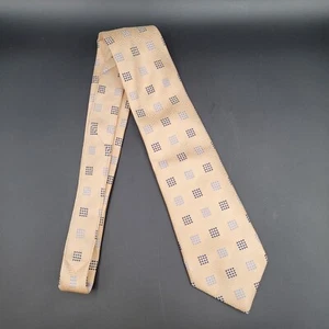 Meeting Street Pink Square and Dots Hand Made 100% Silk Neck Tie 58.5" L x 3.75" - Picture 1 of 2