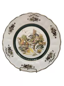Staffordshire England 10" Decorative Plate By Grindley Of Stoke Cottages Vintage - Picture 1 of 8