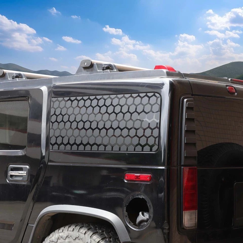 Calcomanías de bandera de Estados Unidos para ventana lateral de panal para Hummer H2 2003-2009 Foto 1 de 4