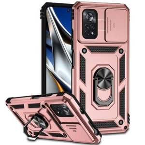 Hybrid Case Xiaomi POCO X3 X4 X5 M4 Pro 4G 5G M5S Shockproof Slide Lens Cover - Picture 1 of 23
