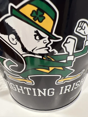 FIGHTING IRISH NORTE DAMEGlass & Ice Bucket Set 4 glasses 12 coasters Bucket NIB Cover