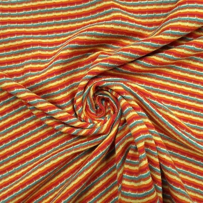 Strickjersey gestreift Meterware mehrfarbig,Baumwolle Kleiderstoff 50 cm Einheit - Bild 1 von 4