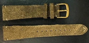 20mm Oris Uhrenarmband Kalbsleder  braun, Vergoldet Schließe ohne Herstellerlogo - Bild 1 von 2
