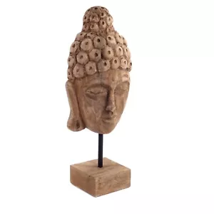 BUDDHA KOPF "BALI" | Mangoholz| Deko Skulptur, Aufsteller, Holz Maske, Dekofigur - Bild 1 von 7