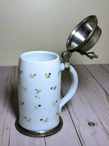 ANTIQUE GLASS BEER TANKARD PITCHER, 19th CENTURY - Picture 1 of 10