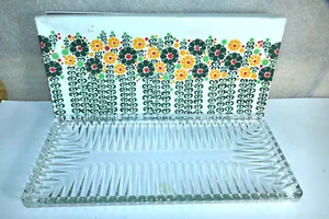 Walther glas Glass Serving Tray Weiss Stollenplatte CAROLA NR: 1620 W/ Box MCM - Picture 1 of 12