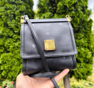 MCM Umhängetasche schwarz Logo Mini Canvas Leder - Bild 1 von 20