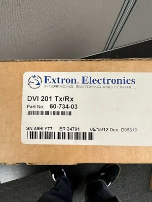 Extron DVI Twisted Pair Extender 201 Tx/Rx Transmitter/Receiver Set 60-734-03 - Image 1 of 3