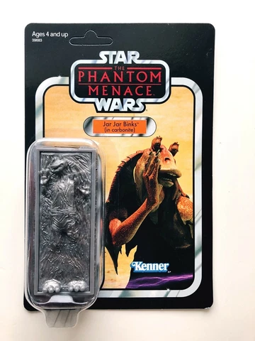 Jar Jar Binks in Carbonite - SDCC 2012 Hasbro - Brand New - Unpunched Cover