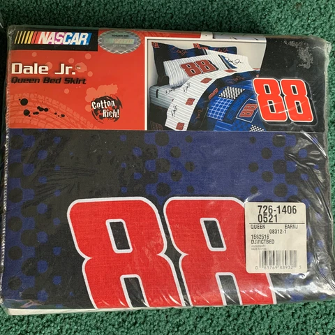 Dale Earnhardt Jr. #88 Blue Size Queen Bed Skirt New Cover