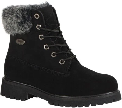 Bota de moda Lugz para mujer convoy de piel sintética negra talla 9.  N3 Foto 1 de 4