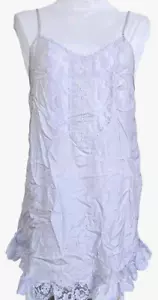 Beth Michaels Women's Lavende Slip Dress Size M Silk Embroidered Lace Trim VTG - Picture 1 of 6