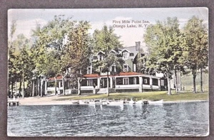 Otsego Lake NY Five Mile Point Inn KOSTENLOSER VERSAND  - Bild 1 von 2