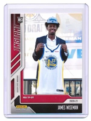 2020-21 Panini Instant NBA Tip Off James Wiseman RC Card No. 2 #/617 Warriors - Image 1 of 2