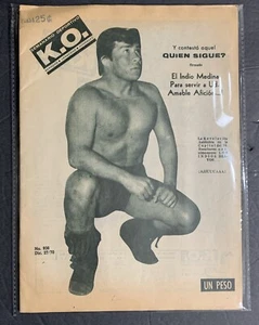 1970 K.O. VTG Wrestling Magazine - Lucha Libre * El Indio Medina * SUPER RARE - Picture 1 of 6