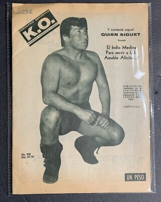 1970 K.O. Revista de lucha libre de colección - Lucha Libre * El Indio Medina * SUPER RARA Foto 1 de 4