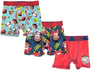 Ryans World Underwear Boys Small 6 Boxer Briefs 3-Pack Athletic Toy Review Gift - Picture 1 of 4