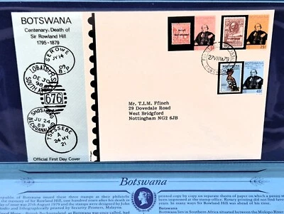 Botswana First Day Cover Issue 1979 Commemorating Sir Rowland Hill - image 1 of 3