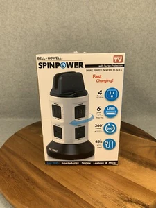 Spin Power by Bell&Howell Surge Protector Charging Station 4 Outlets / 6 USB - Picture 1 of 10