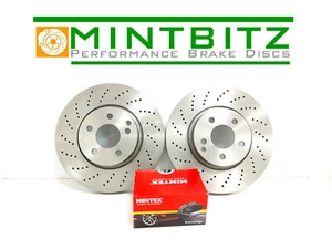 Mercedes E220 BlueTEC W212 14-17A Front Brake Discs & Brake Pads Drilled - Picture 1 of 3
