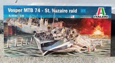 ITALERI 1/35 KIT MONTAGGIO VOSPER MTB 74 ST.NAZAIRE RAID NO.5619 - Immagine 1 di 3