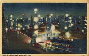 One Of California's Great Oil Well Fields California CA Postcard 3A-H997 - Picture 1 of 2