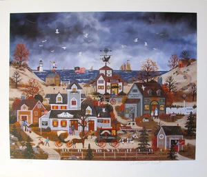 Jane Wooster Scott HOME BEFORE DARK Hand Signed Limited Edition Lithograph Art - Picture 1 of 6