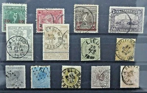 BELGIO 13 FRANCOBOLLI DIFFERENTI PRE 1940 TIMBRATI USED LOT (C.ST) - Foto 1 di 1