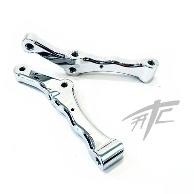 SOPORTES PINZA FRENO MONTAJE RADIAL CROMO HD 11.5" ROTOR 00-17 HARLEY DAVIDSON Foto 1 de 4