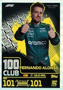 Topps Turbo Attax F1 (Formel 1 / Formula 1) 2024 #340 Fernando Alonso (Club 100) - Bild 1 von 1