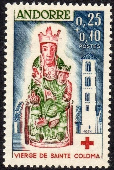 Andorra, French Administration Scott #B1 VF MNH 1964 Red Cross - Image 1 of 1