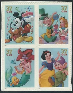 Scott #3912/15... 37 Cent....Disney Celebration... Block of 4 - Picture 1 of 2