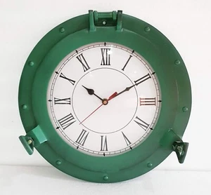 Orologio oblò nautico nave ottone orologio da parete nautico decorazione casa 12" - Foto 1 di 5