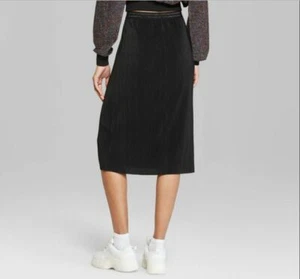 Womens Pleated Bodre Midi Skirt - Wild Fable - Black - NWT - Picture 1 of 3