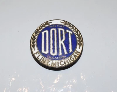 Dort Flint Michigan Enamel Radiator Grille Car Vehicle Emblem Badge VTG -B28-112 - Image 1 of 4